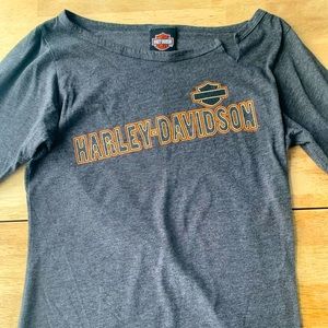 Harley-Davidson long sleeve T-shirt Dover, Ohio-gray-size large-womens